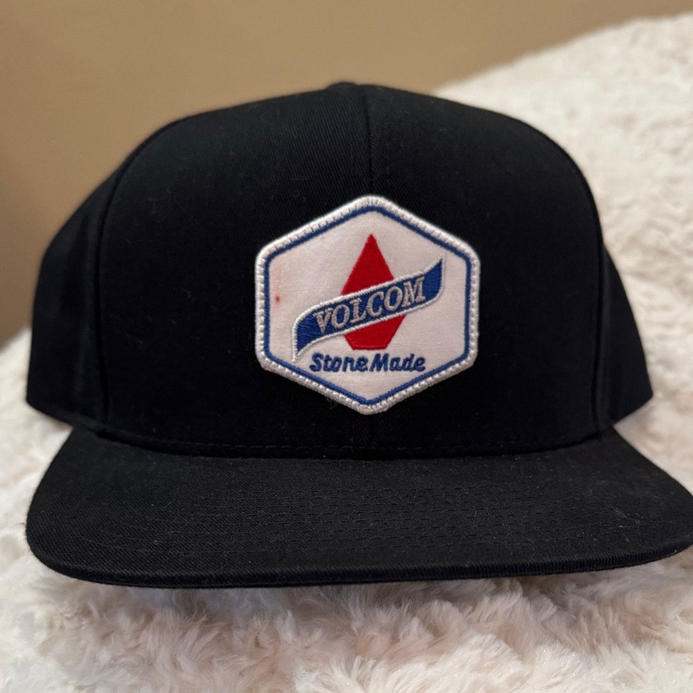 Volcom Black Cap with Logo Patch